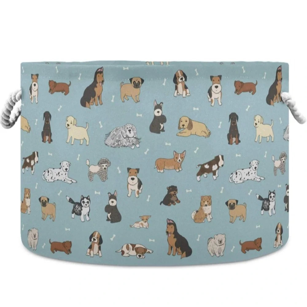 Dog Pattern Large Storage Basket